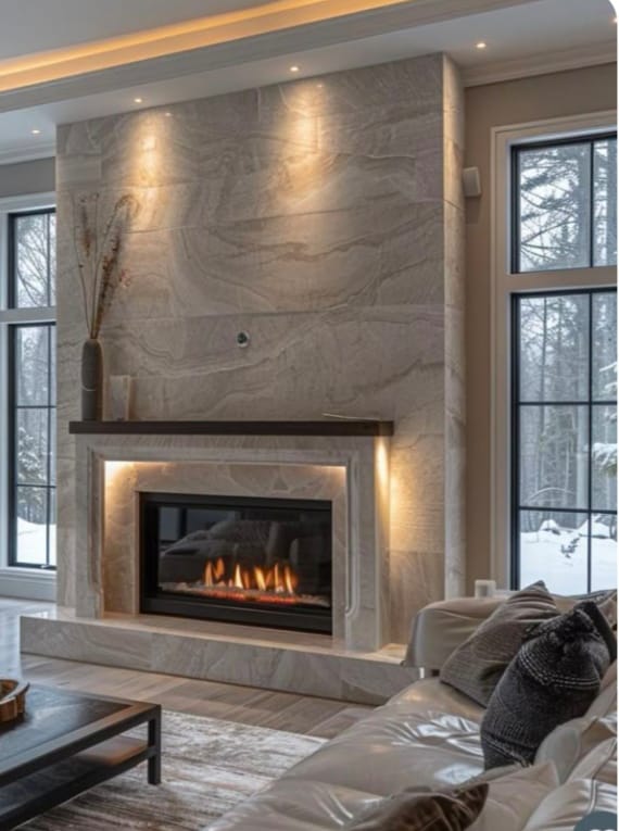 Habillage mural effet marbre